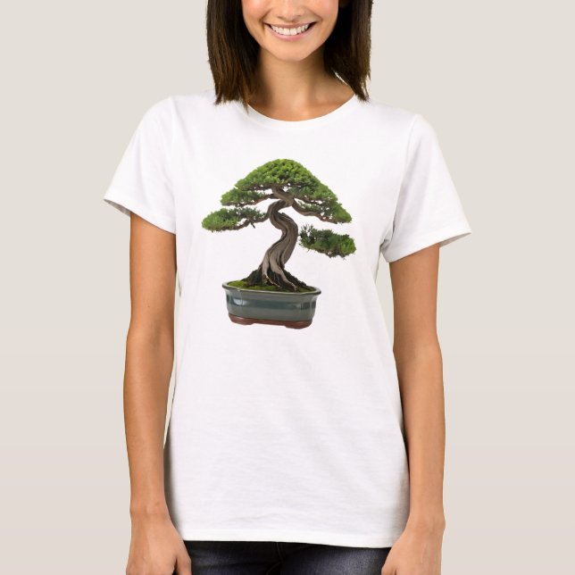 Camiseta Feminina Básica Bonsai-5 T Shirt (Framsida)