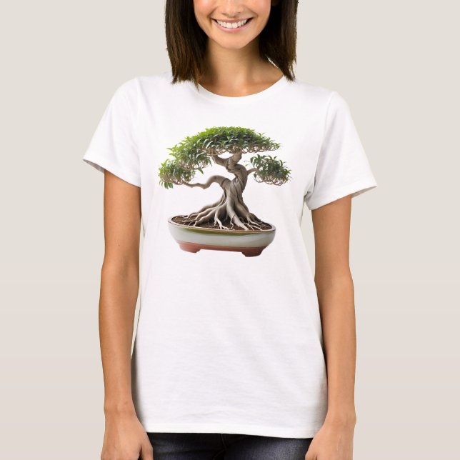 Camiseta Feminina Básica Bonsai-7 T Shirt (Framsida)