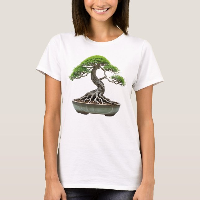 Camiseta Feminina Básica Bonsai-8 T Shirt (Framsida)