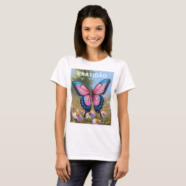 Camiseta Feminina Básica Borboleta T Shirt