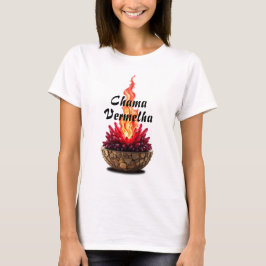 Camiseta Feminina Básica Chama Sagrada-6 T Shirt