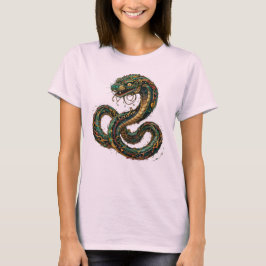 Camiseta Feminina Básica Cobra Tribal T Shirt