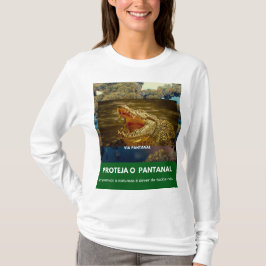 Camiseta Feminina Básica de Mangas Longas Jacaré T Shirt