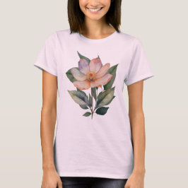 Camiseta Feminina Básica Floral-2 T Shirt