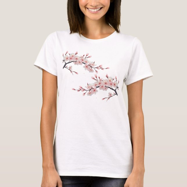Camiseta Feminina Básica Floral-7 T Shirt (Framsida)