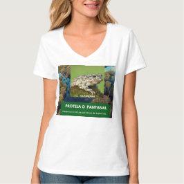 Camiseta Feminina Básica, Gola em V - Via Pantanal T Shirt