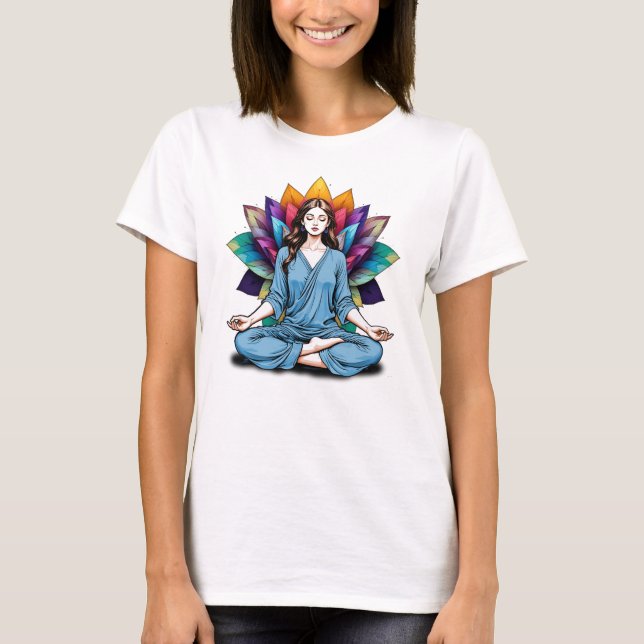 Camiseta Feminina Básica Meditação-4 T Shirt (Framsida)