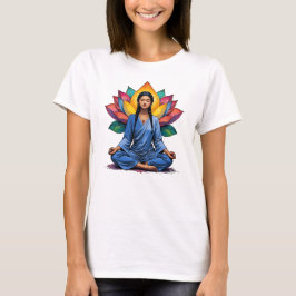 Camiseta Feminina Básica Meditação-8 T Shirt