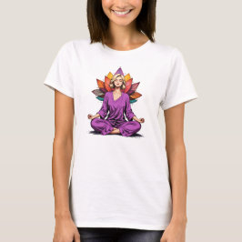 Camiseta Feminina Básica Meditação-9 T Shirt