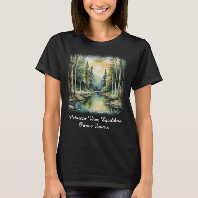 Camiseta Feminina Básica Reflexos da Terra-1 T Shirt (Framsida)
