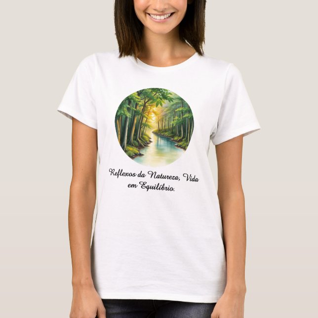 Camiseta Feminina Básica Reflexos da Terra-2 T Shirt (Framsida)
