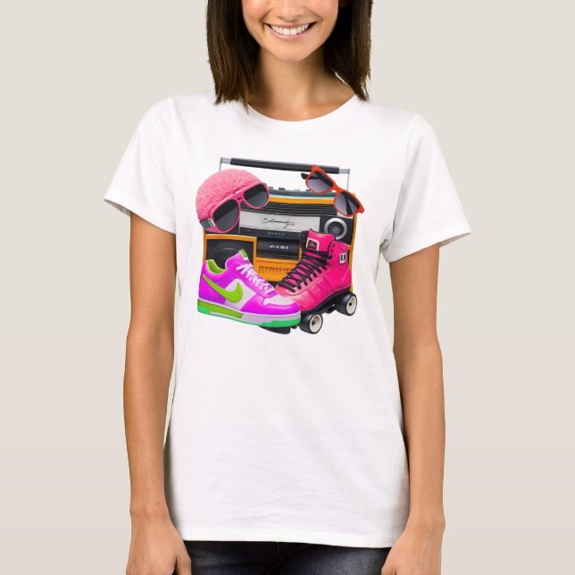 Camiseta Feminina Básica Retrô-10 T Shirt (Framsida)