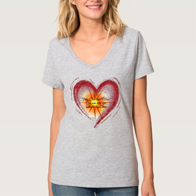  Camiseta Feminina dia das mães T Shirt (Framsida)