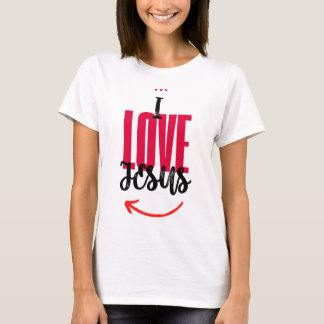 Camiseta Feminina "I Love Jesus" T Shirt