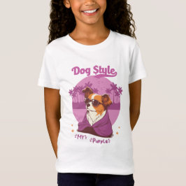 camiseta feminina infantil DOG STYLE T Shirt