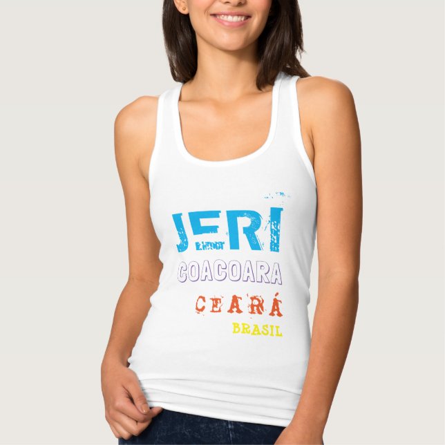 CAMISETA FEMININA JERICOACOARA LINNE MED RACERBACK  (Framsida)