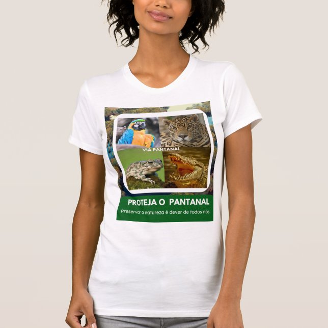 Camiseta feminina justa Bella+Canvas Pantanal T Shirt (Framsida)