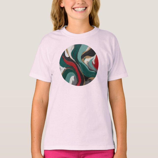 Camiseta Feminina Juvenil Básica Arte Expressão-3 T Shirt (Framsida)