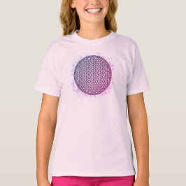 Camiseta Feminina Juvenil Básica Flôr da Vida-19 T Shirt