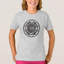 Camiseta Feminina Juvenil Básica Flôr da Vida-6 T Shirt