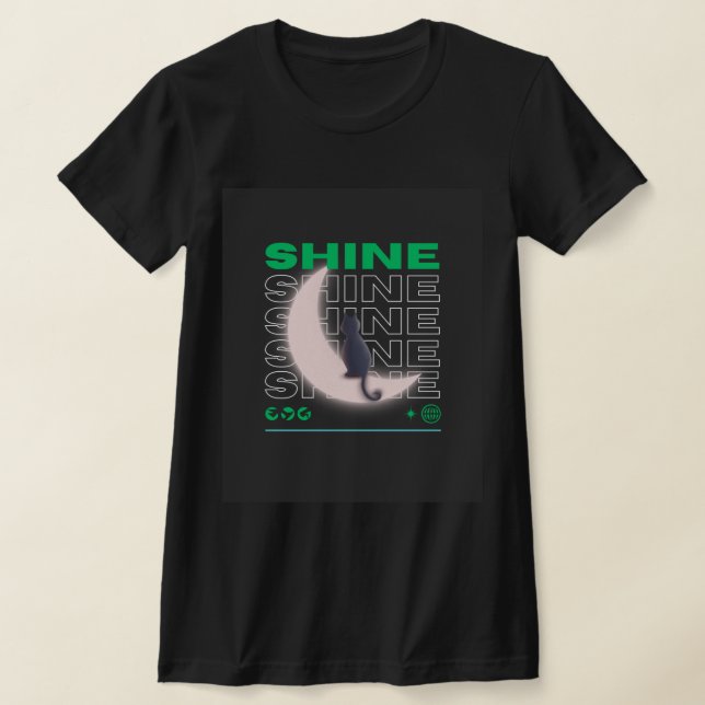 Camiseta feminina preta  t shirt (Laydown)