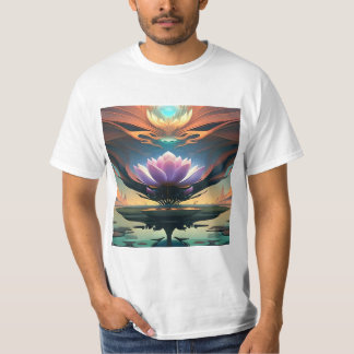 Camiseta flor de lotus roxa t shirt