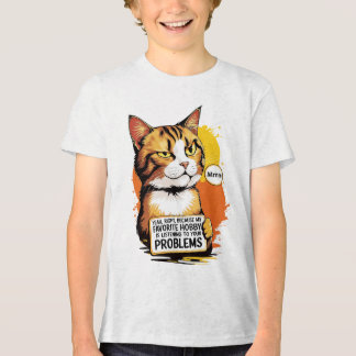 Camiseta Gato con Actitud Sarcástica T Shirt