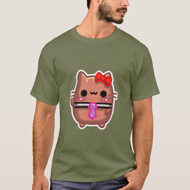 Camiseta gato kawaii  t shirt (Framsida)