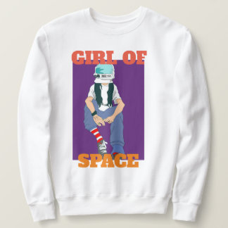 camiseta girl on of space lång ärmad tröja