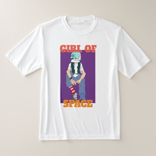 camiseta girl on of space t shirt (Laydown)