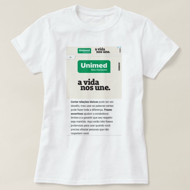 Camiseta gola canoa Feminina simples  T Shirt (Design framsida)