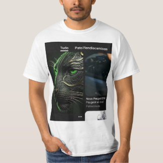 Camiseta gola canoa Masculino simples T Shirt