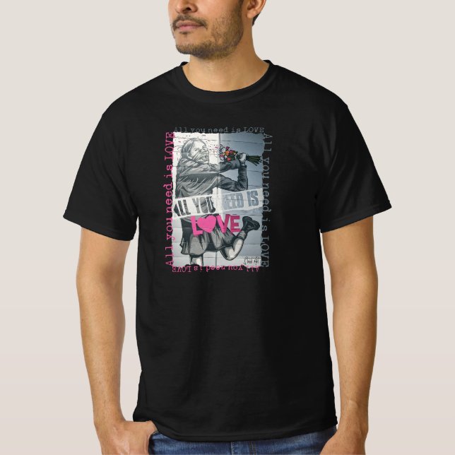 Camiseta Graffiti All you need is love T Shirt (Framsida)
