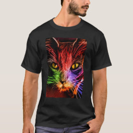 Camiseta Graffiti Gato Neon T Shirt