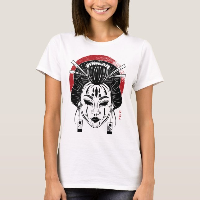 Camiseta gueixa/ Japão T Shirt (Framsida)