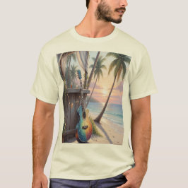 Camiseta guitarra en la playa  t shirt