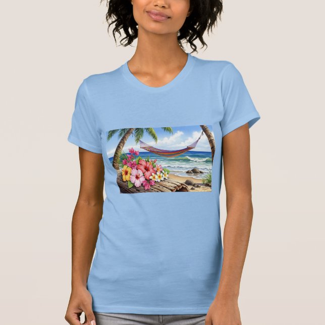 Camiseta hamaca en el mar t shirt (Framsida)