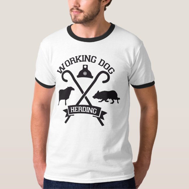 Camiseta Herding Working Dog Border Collie Tee Shirt (Framsida)