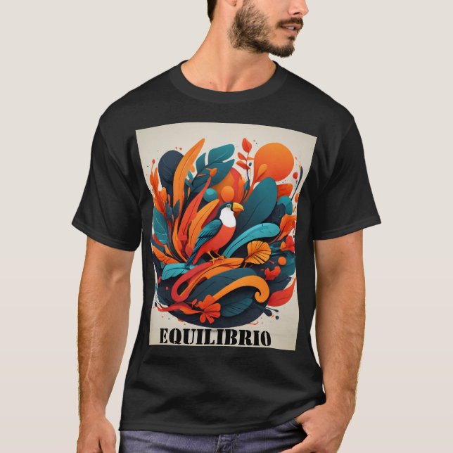 Camiseta Hombre Arte Simbólico Equilibrio Natural T Shirt (Framsida)