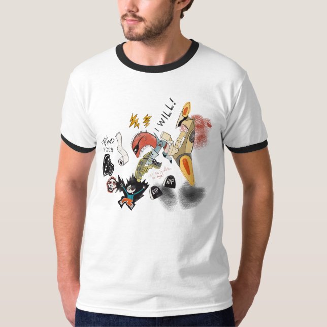 Camiseta hombre " I will find you" bordes negros Tee Shirt (Framsida)