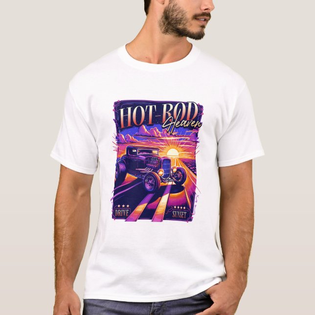 Camiseta Hot Rod Heaven – Drive Into the Sunset T Shirt (Framsida)
