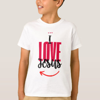 Camiseta Infantil Básica I Love Jesus T Shirt