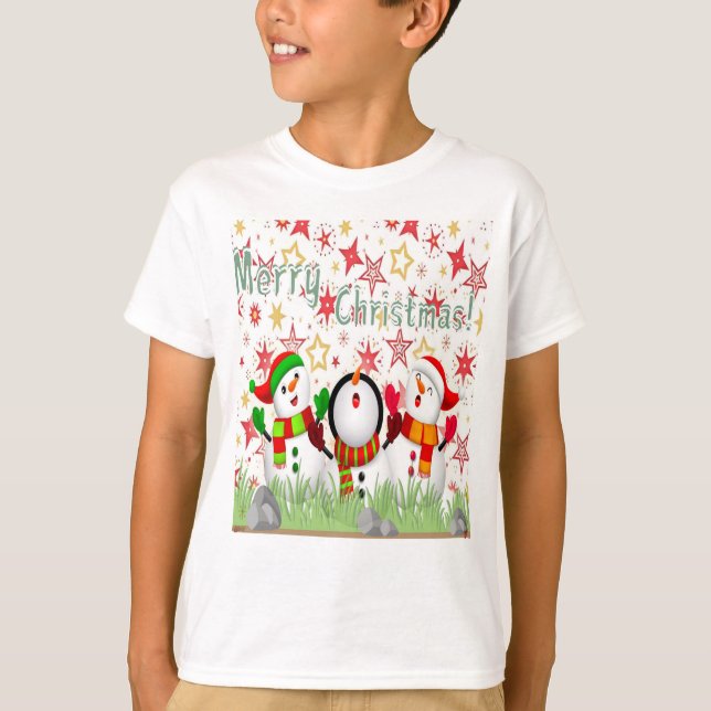 Camiseta Infantil Básica-Natal T Shirt (Framsida)