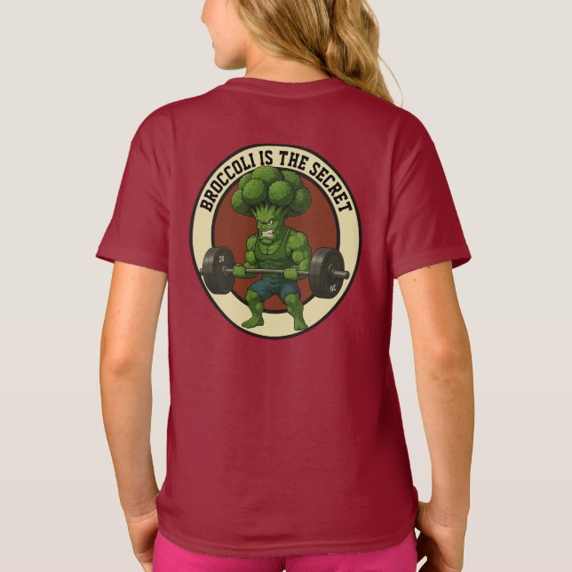 Camiseta Infantil Broccoli is the Secret - Back T Shirt (Baksida)