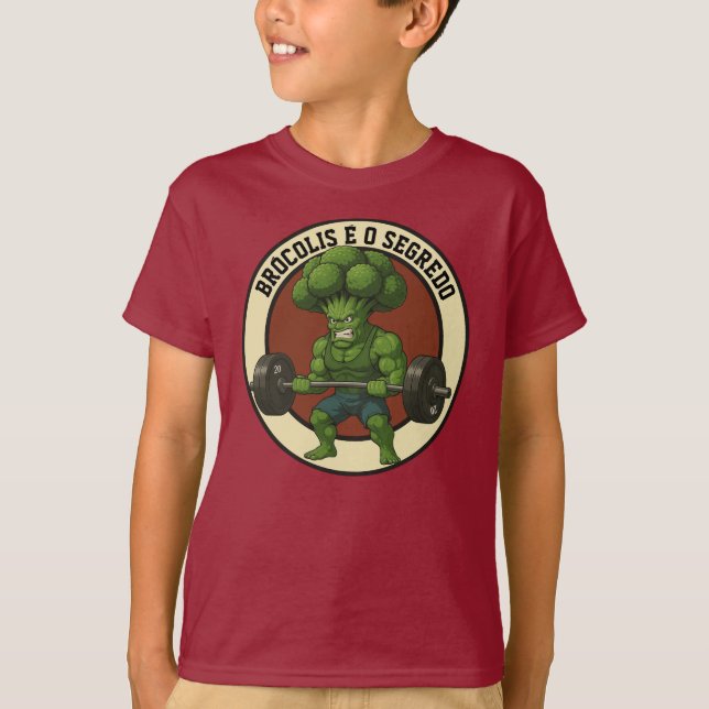 Camiseta Infantil Brócolis é o Segredo - Front T Shirt (Framsida)
