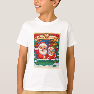 Camiseta Infantil Mamãe e Papai Noel T Shirt