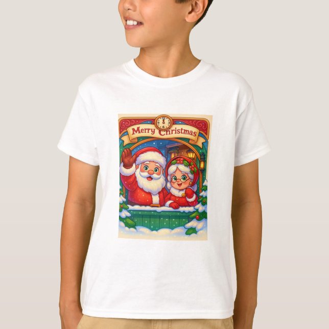 Camiseta Infantil Mamãe e Papai Noel T Shirt (Framsida)