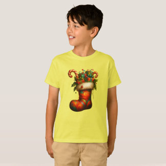 Camiseta Infantil Meia Natalina Maravilhosa T Shirt