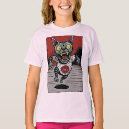 Camiseta Infantil Zombie Runner Cat - Front T Shirt