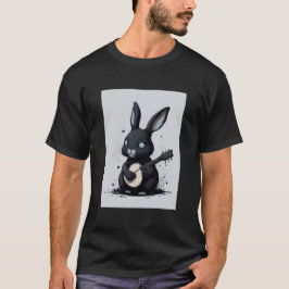 Camiseta little bunny black guitarrist t shirt
